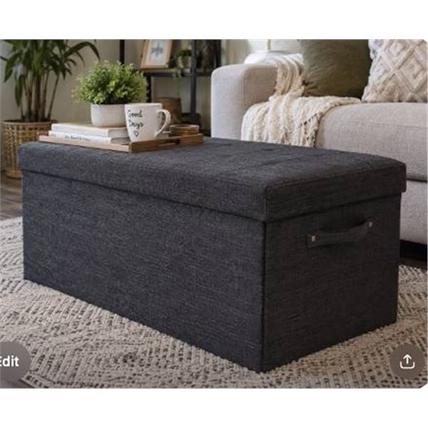 Seville Classics Foldable Storage Trunk with Handles 30x16x17"