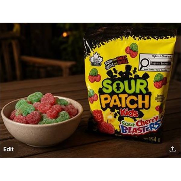 Sour Patch Kids Sour Cherry Blasters Candy 12x154g