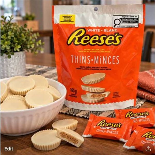 Reese's Thins White Creme Peanut Butter Cups 5x165g