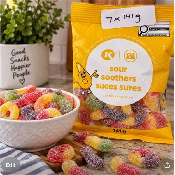 K Brand Sour Soothers Candy 7 x 141g Bags