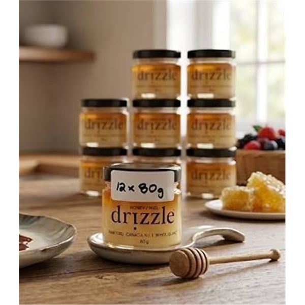Drizzle Raw Honey Canada No. 1 White 12 x 80g