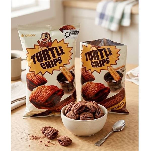 Turtle Chips Churros Chocolate Flavoured Snack 12X160G