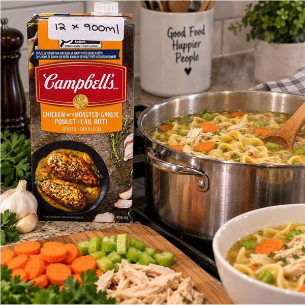 Campbell's Chicken with Roasted Garlic Broth 12x900mL