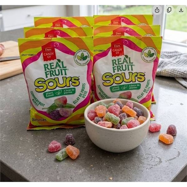 Dare Candy Co Real Fruit Sours 9x180g