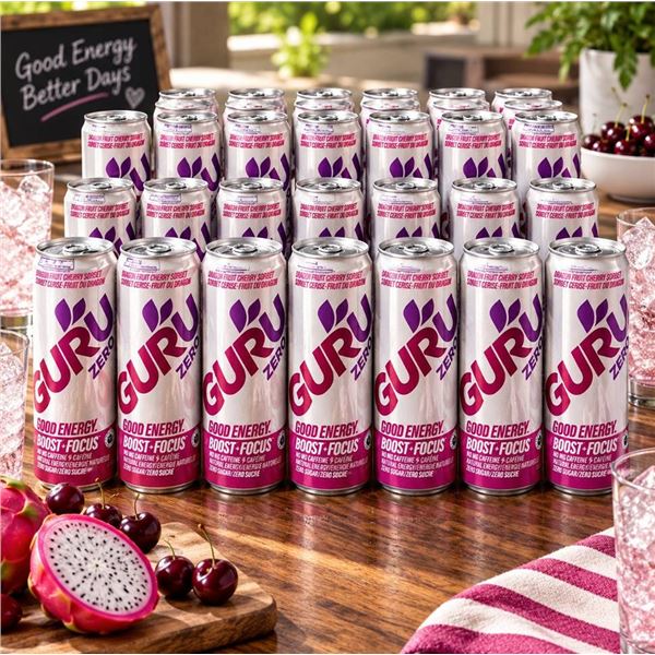 GURU Zero Dragon Fruit Cherry 24x355ml