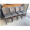 Image 5 : Outdoor Wicker Bar Table With 6 Wicker Chairs