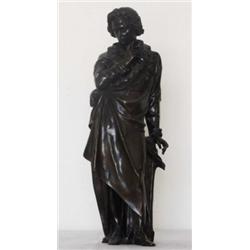 "ARISTOCRATIC THINKER" BRONZE SCULPTURE