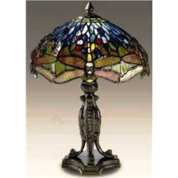 Table Lamp w/Dragonfly Shade Tiffany