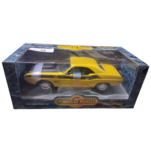 1:18 Scale NIB American Muscle 1970 Challenger TA 340 sixpac