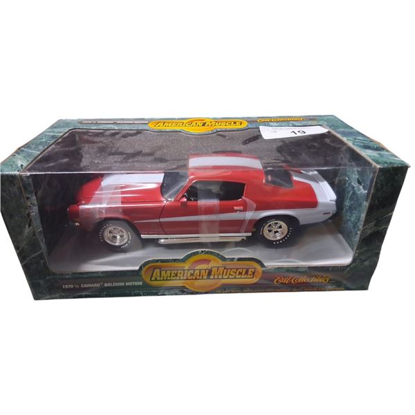 1:18 Scale NIB American Muscle 1970 1/2 Camaro Baldwind motion