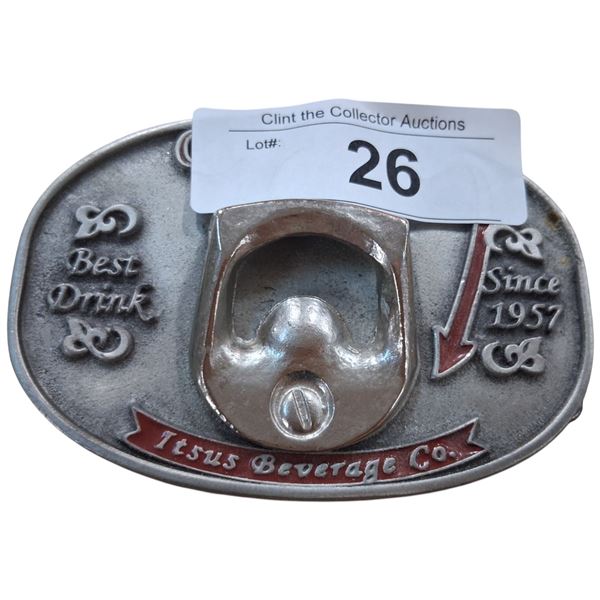 Vintage "itsus" beverage company belt buckle