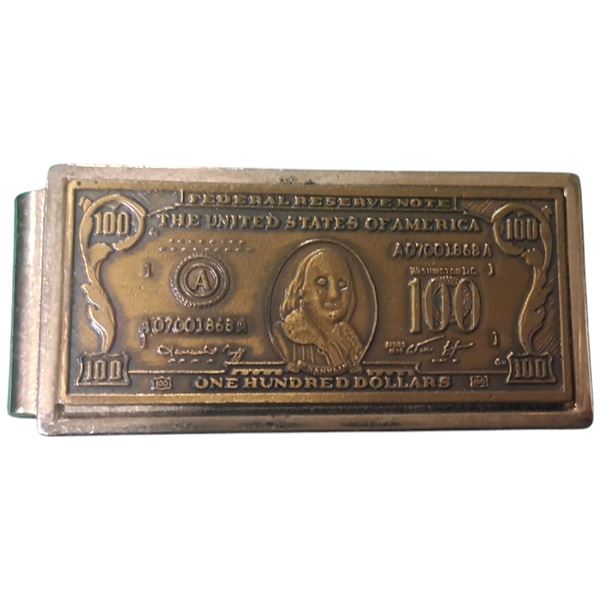 Vintage US 100 dollar bill money clip