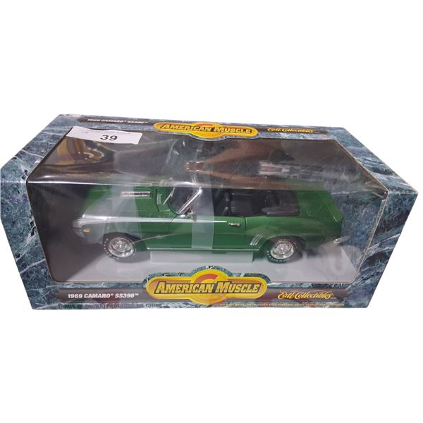 1:18 Scale NIB American Muscle 1969 Camaro SS 396 Convertible