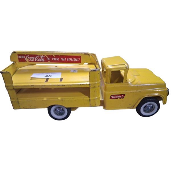 1959 Coca-Cola Buddy L steel Delivery Truck 15" long