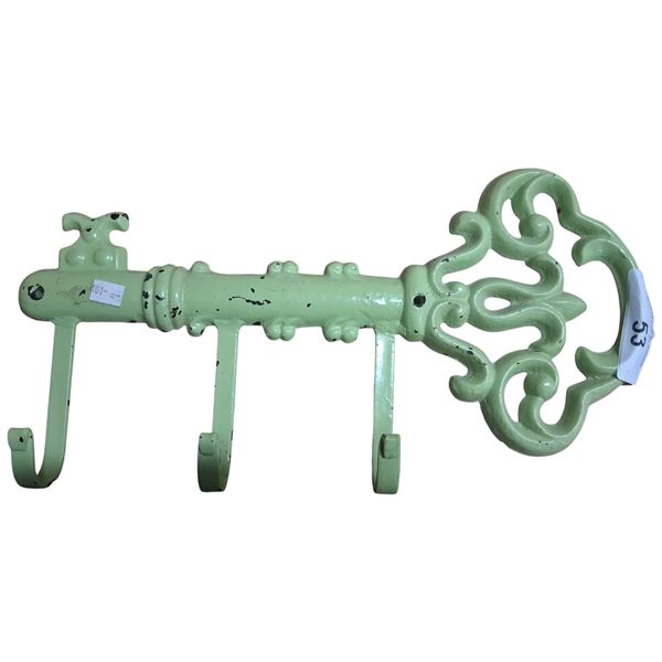 Cast iron vintage coat hanger, 16"x7"