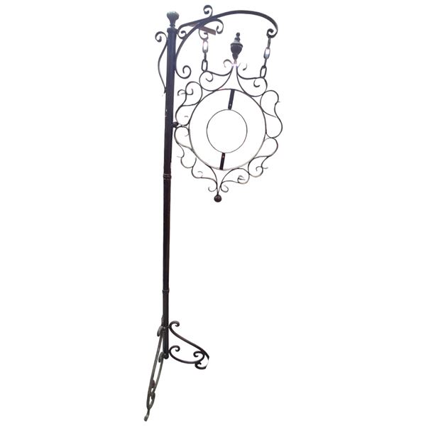 Ornate Metal sign stand, 71" tall