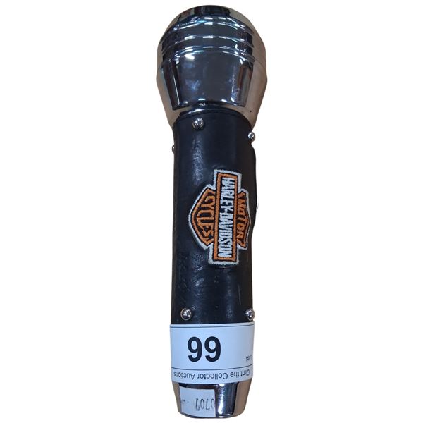 Rare Harley Davidon flashlight, leather wrap, 8"