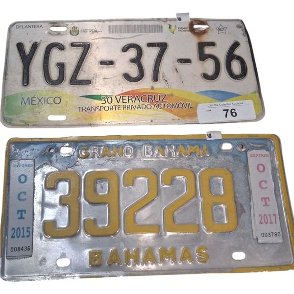 Mexico and Bahamas Plates
