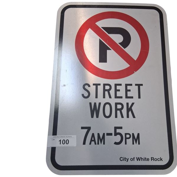Aluminum street sign City of White Rock 18"x11"