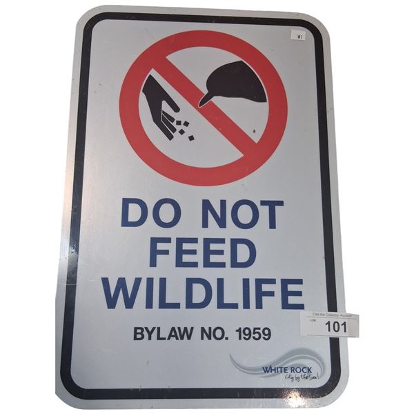 Aluminum street sign City of White Rock 18"x11"