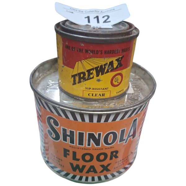 2 1950s cans, Shinola & Trewax
