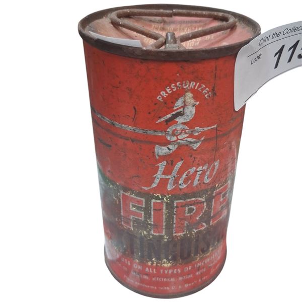 1950s Hero fire extinguisher unopened can