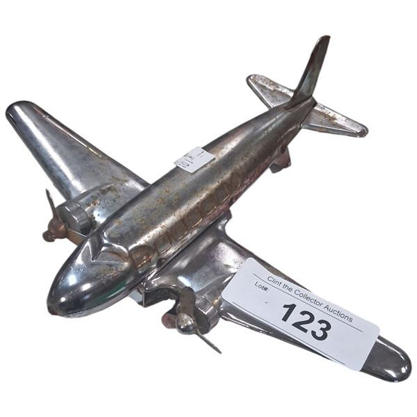 Vintage metal airplane 10"