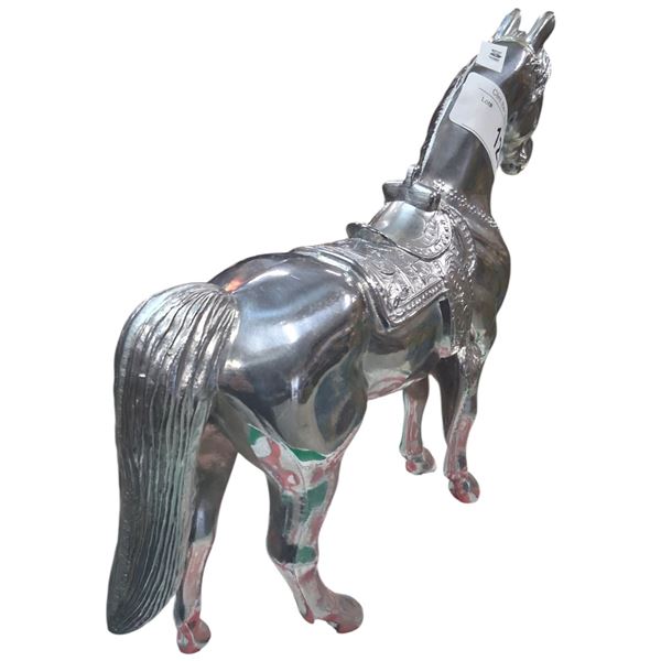 Vintage MCM metal horse 10"