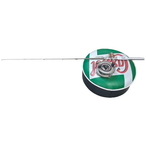 Vintage trolling reel made in Japan & mini fishing rod