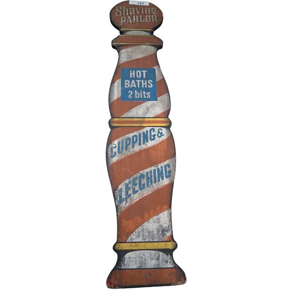 Wooden barber sign 33.5"x6.5"