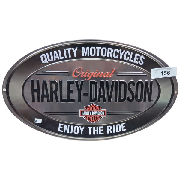 Tin Harley Davidson sign 18"x10"
