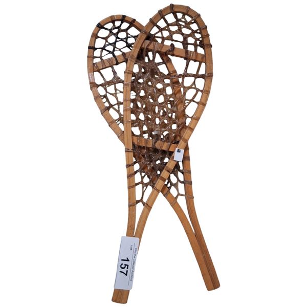 Pair of 2 vintage display snowshoes, each is 16"