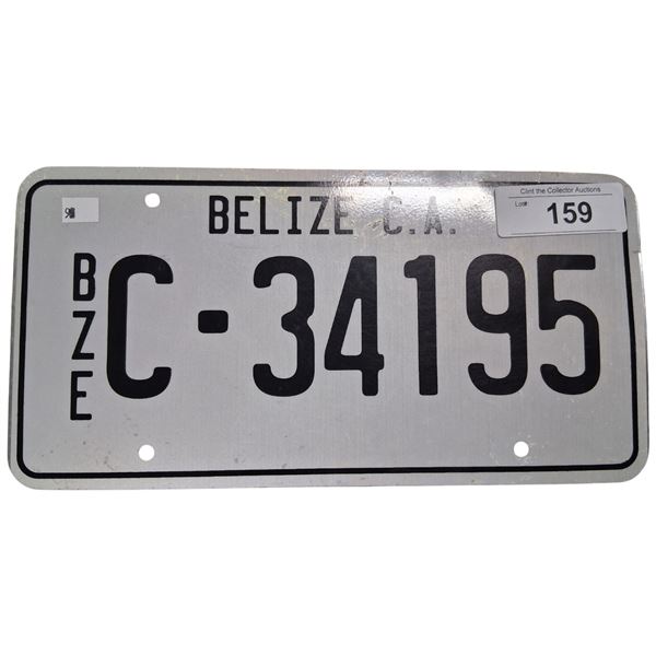 Vintage Belize license plate