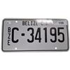 Image 1 : Vintage Belize license plate