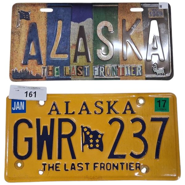 2 Alaska license plates