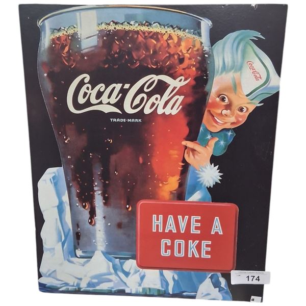 Coke collectable sign 20"x15"