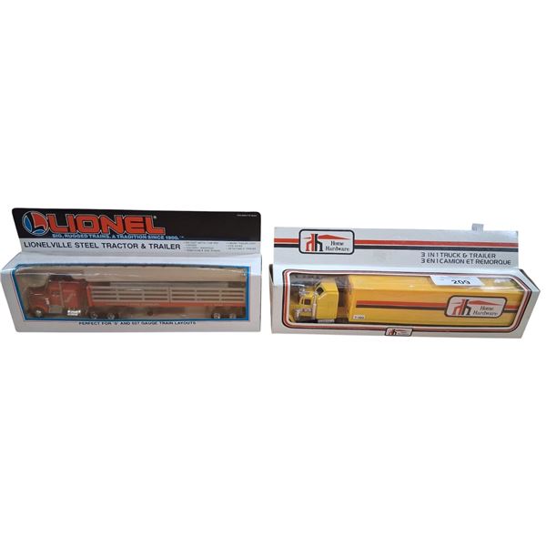 2 NIB semi trucks, box 14"