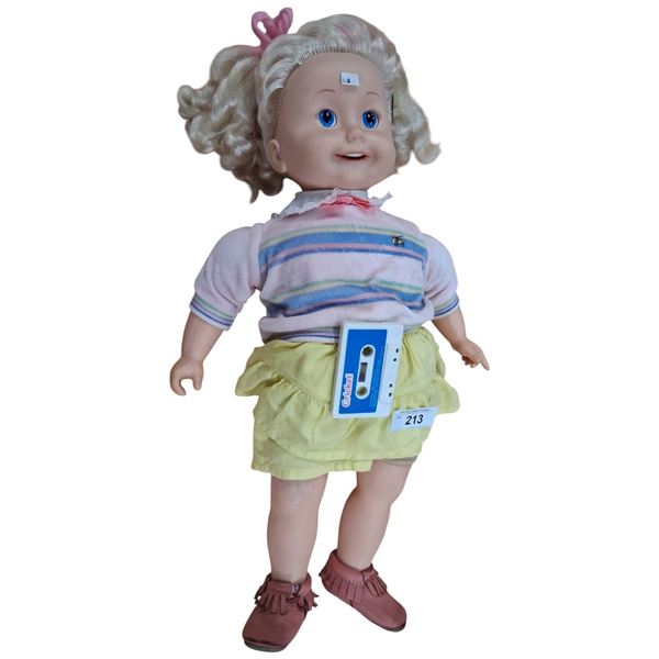 Large Cricket doll with tape, 24"