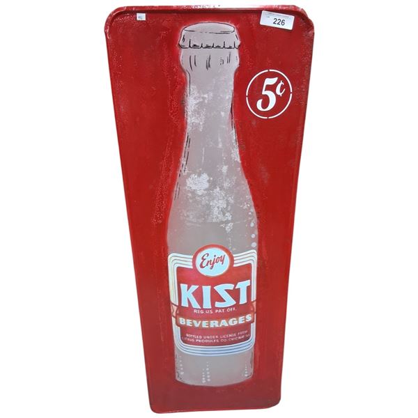 Vintage Kist embossed metal sign, repaint, 47"x17"