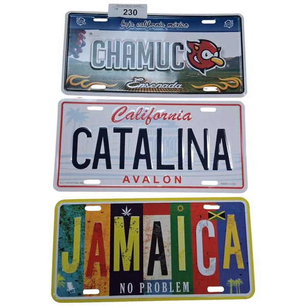 3 license plates