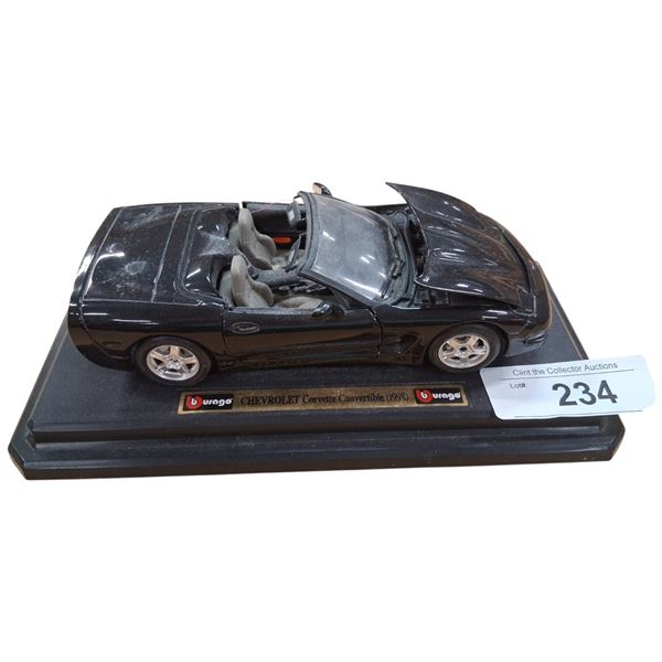 Vintage 1998 Chevrolet Corvette convertible, car is 7"