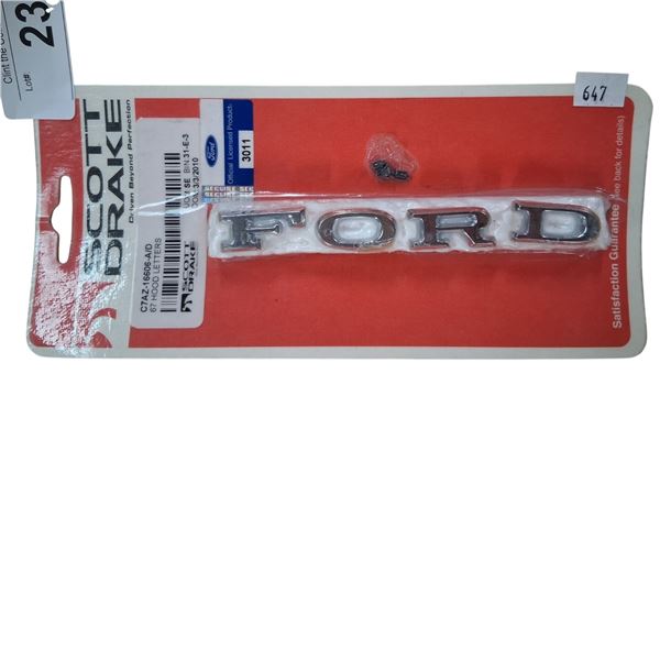1970s NOS Ford car emblem