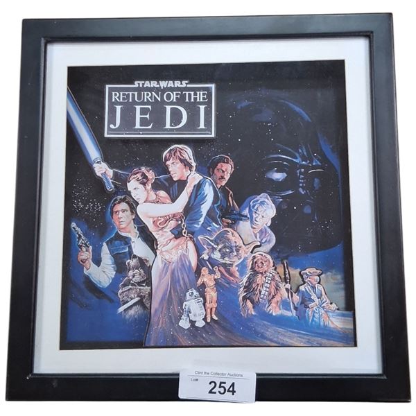 Framed Return of The Jedi movie poster 14"x14"