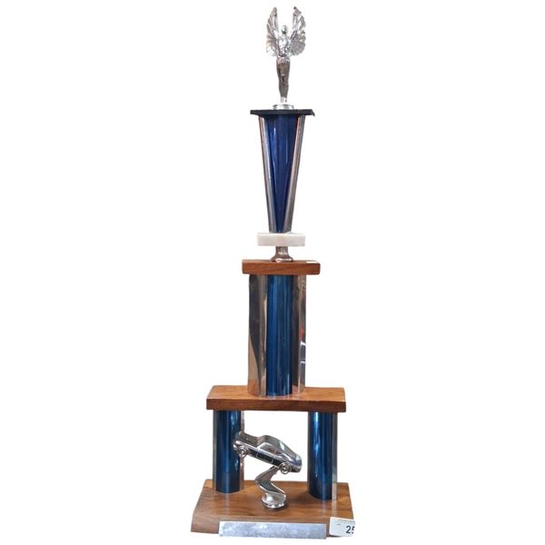Vintage car trophy 32" tall "Speedway Park"