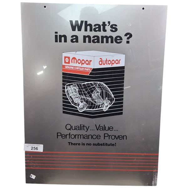 Double sided Mopar composite sign 24"x18"
