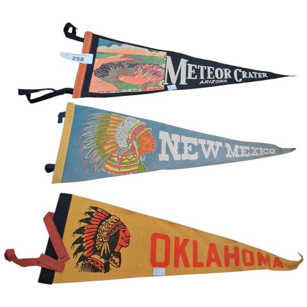 2 vintage pennants