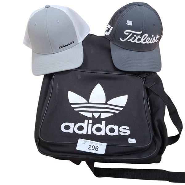 Brand new Adidas back pack & 2 ball caps