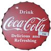 Image 1 : Tin Coca-Cola bottle cap sign 13" dia