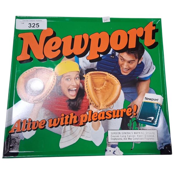 NOS Newport Menthol tobacco sign 13"x12"