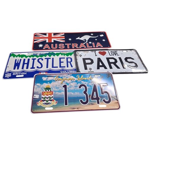 5 collectable license plates